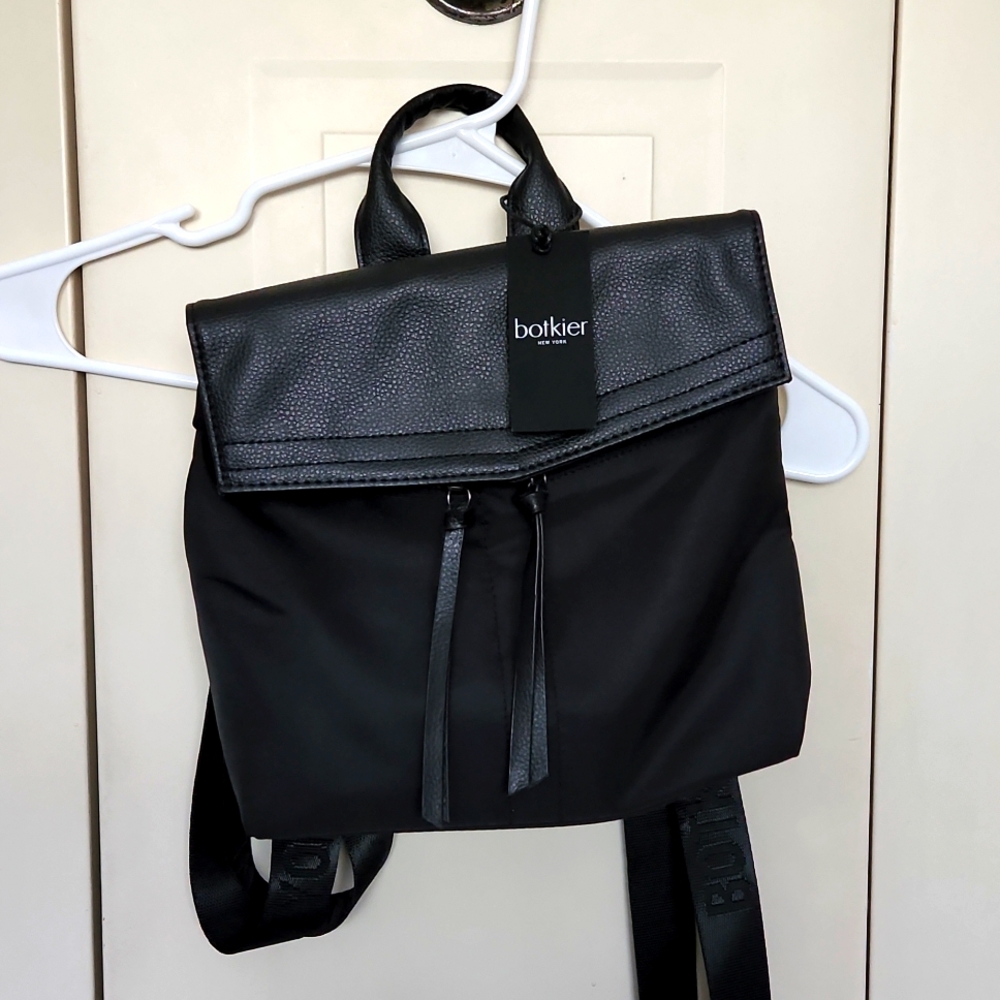 Black mini backpack